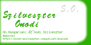 szilveszter onodi business card